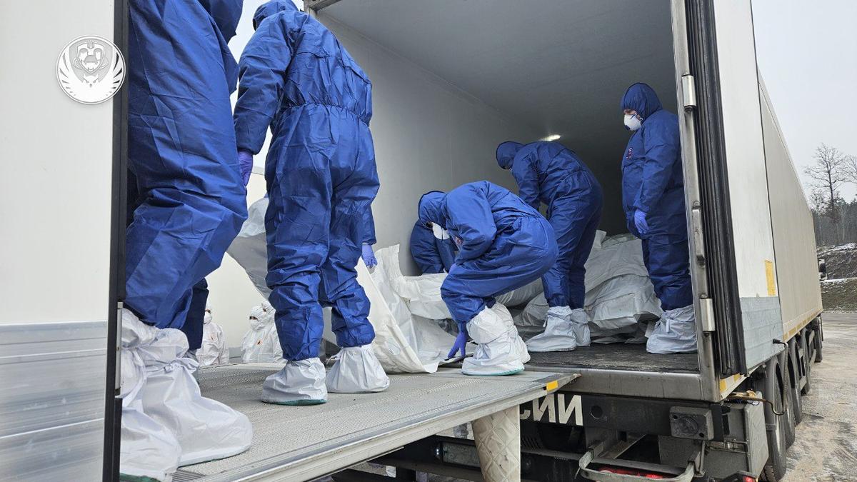 Тіла 757 громадян України, отримані в результаті обміну в лютому 2025-го. Серед них у пакеті з написом «невпізнаний чоловік» виявилося тіло жінки. Її ДНК на 99,999% збіглося з ДНК рідних журналістки Вікторії Рощиної.